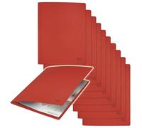 Leitz Recycle Dosier Archivador para Folios A4 Perforados con Cierre Metálico Interior y Capacidad de 250 Hojas, Cartón 100 % Reciclado, Rojo - 39040025