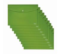 Leitz Recycle Funda Portadocumentos con Cierre de Botón para Folios A4 con Capacidad para 60 Hojas de Plástico de Polipropileno 100% Reciclable, Verde - 46780055