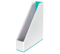 Leitz Revistero WOW de Leitz con combinación dual de color, Blanco/Turquesa