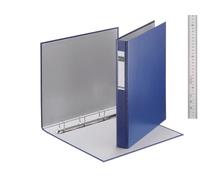 LEITZ Ringbuch Standard, DIN A4 Überbreite, blau, 4 D-Ring-