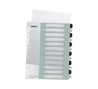 Leitz Separador Numérico WOW 1-12 Imprimible DIN A4 Blanco/Negro