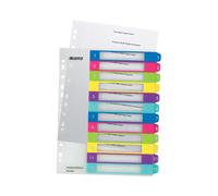 Leitz Separador numérico WOW imprimible 1-12 extra ancho DIN A4
