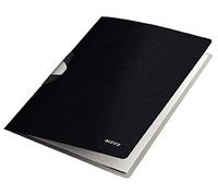 Leitz Style ColorClip - Archivo, capacidad para 40 hojas A4, Plástico flexible, Negro satinado