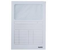 LEITZ Subcarpeta con Ventana A4 Blanco Pack de 100