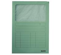 LEITZ Subcarpeta con Ventana Verde A4, Paquete de 100