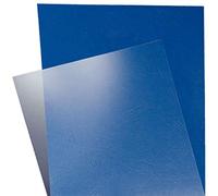 Leitz Tapas de encuadernación A4, Pack de 100, 250 micras, Acabado brillante, Transparente, 33682
