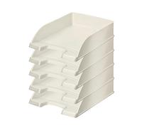 Leitz WOW 52263001 - Bandeja para cartas, A4, 5 unidades, color blanco