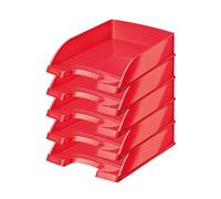 Leitz Wow 52263023 - Bandeja para Cartas (tamaño A4, 5 Unidades), Color Rojo