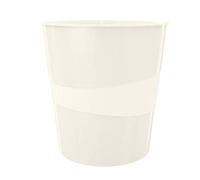 Leitz WOW 52781001 - Papelera (6 unidades, 15 L, plástico), color blanco