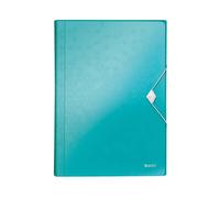 Leitz WOW Carpeta Clasificadora Polipropileno A4 Turquesa con 6 Separadores + 1 Extra