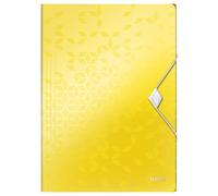 LEITZ WOW Carpeta de Gomas y Solapas PP A4 Amarillo (Set de 10)