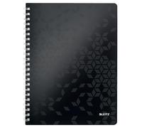 Leitz Wow - Cuaderno de tapa rígida, A4, Negro