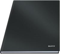 Leitz Wow - Cuaderno de tapa rígida, A4, Negro | Papel de 80 g/m², tapa dura resistente a los arañazos, para oficina, escuela, diario, serie sólida, color negro, 46640095