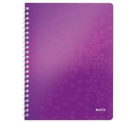 Leitz 4637 WOW cuaderno espiral A4 rayado 80gr 80 hojas violeta metalizado