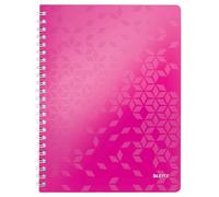 Leitz 4637 WOW cuaderno espiral A4 rayado 80gr 80 hojas rosa metalizado