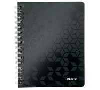Leitz 4641 WOW cuaderno espiral A5 a cuadros 80 gramos 80 hojas negro