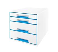 Leitz WOW Desk Cube Fichero de 4 cajones azul/blanco