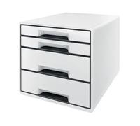 Leitz WOW DESK CUBE Fichero de 4 cajones negro/blanco