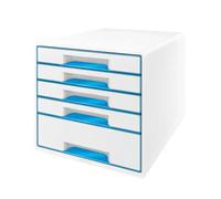 Leitz Wow Desk Cube Fichero de 5 cajones azul/blanco