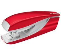 Leitz Grapadora WOW Roja, hasta 30 hojas, cuerpo metálico ergonómico, 200 grapas (55021026)