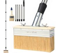 Lekeeu Brochas Pintura para Cubiertas con Mango Largo 150cm Pincel Plano de 15cm con Cerdas Gruesas Brocha Pintura de Suelo Madera Exterior Cepillo para Grandes Superficies