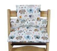 LEKEFET Stokke Tripp Trapp Cojín para niños, 2 unidades, impermeable, extraíble, suave, fácil de limpiar, fácil de fijar