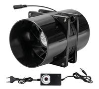 LEKEFETO Ventilador de tubo 100 mm 12 V doble rodamiento de bolas: ventilador de tubo DC 12 V ventilador axial ventilador extractor con regulador de velocidad, para cocinas, invernaderos, garaje