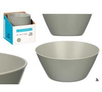 LEKNES Bol Cónico Grande Gris 3 L