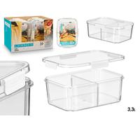 LEKNES Fiambrera Divisoria Hermética Blanca 3,3L