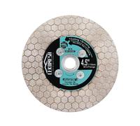 LEKOMESH Disco de Diamante 115mm M14 | Disco 2 en 1 para Corte y Lijado de Porcelánico, Azulejos y Mármol | Doble Cara Profesional para Amoladora Angular
