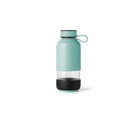 Lékué Botella Vidrio con funda de silicona, Turquesa, 600 ml