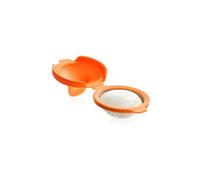 Lékué Escalfador de Huevos, poché, Silicona y acero inoxidable, Naranja