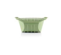 Lékué Estuche de vapor hondo silicona platino verde, 3-4 personas, 2000 ml