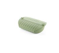 Lékué Estuche de vapor silicona platino Verde con bandeja, 3-4 pers, 1400ml