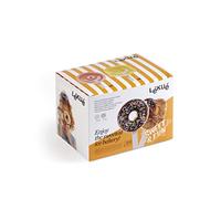 Lékué Kit 4 Moldes helado Donut y Pretzel, Silicona platino