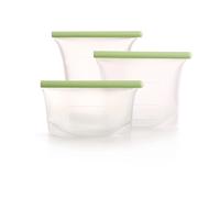 Lékué Kit de 3 bolsas de silicona reutilizables Lékué Verde