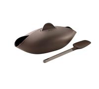 Lékué Kit para hacer pan casero, Bol + cuchara + recetas, silicona platino Marrón, 28 x 23 x 8 cm, 600 ml