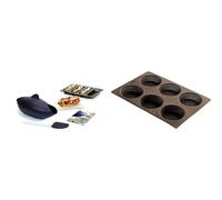 Lékué Kit para Hacer Pan, Silicona, marrón, 30 x 25 x 15 cm + Molde de Silicona Pan Redondo, Marrón, Centimeters