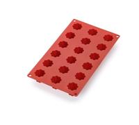 Lékué Mini Molde Cannelé Bordelais silicona platino, Rojo, 18 cavidades