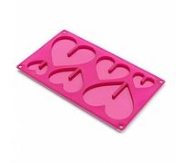Lékué - Molde 3D, diseño corazones, color magenta