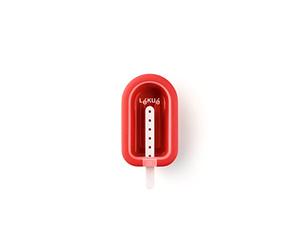 Lékué Molde de Helado Classic, Silicona, Rojo, 1 unidad