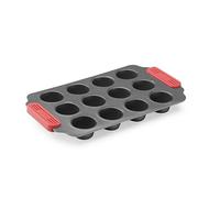 Lékué Molde Mini Muffins Pastelería antiadherente Metálico, 12 cavidades