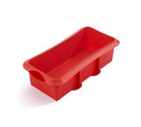 Lékué Molde de silicona rectangular platino Repostería 28 cm Rojo