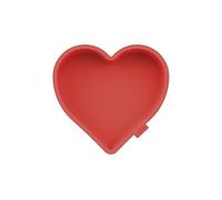 Lékué Molde repostería forma Corazón, silicona platino Rojo, 1300 ml
