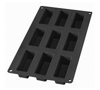 Lékué Molde repostería mini bizcocho de silicona 9 cavidades Negro