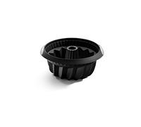 Lékué Molde repostería Savarín hondo, 22 cm, silicona platino color negro