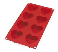 Lékué Molde corazón de silicona Lékué 8 cav. Rojo
