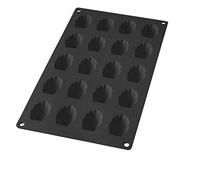 Lékué Molde Silicona platino Gourmet Mini-Concha, Negro, 20 cavidades