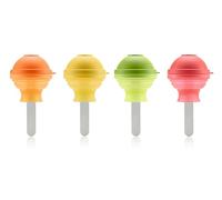 Lékué Moldes para helados Lollipop, Piruleta Bola, Set de 4, multicolor