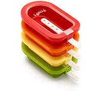 Lékué Pack moldes helado apilables Classic Silicona platino Multicolor, 4 unidades